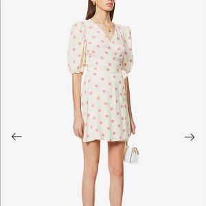 NWT Reformation Olince Dress pink polka dots | XS